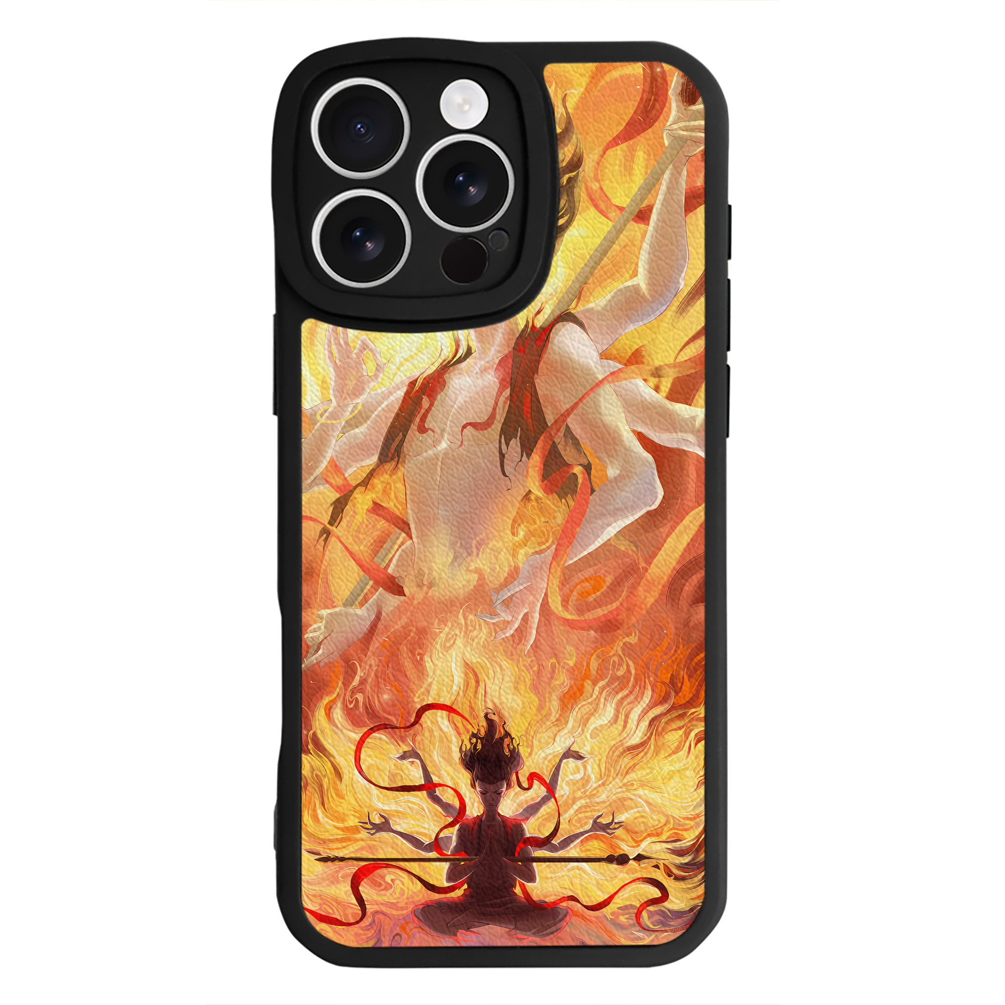 （画像用） Ne Zha 2 ナタ 魔童の大暴れ 【iPhone 16シリーズ対応】シリコンスマホケース（レザー調） 材質：シリコン